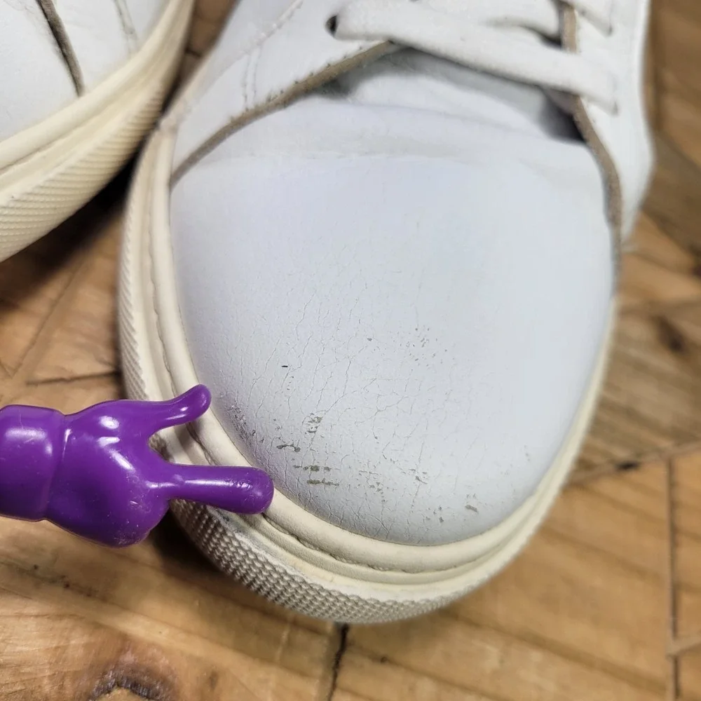 Allen Edmonds Mens 11 D Courtside White Leather Shoes Sneakers Lace Up‎ 3580 - Picture 6 of 16